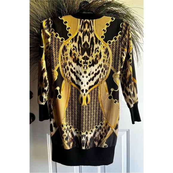 Black label by Chicos women’s duster size 00 gold and cream color - Picture 4 of 12